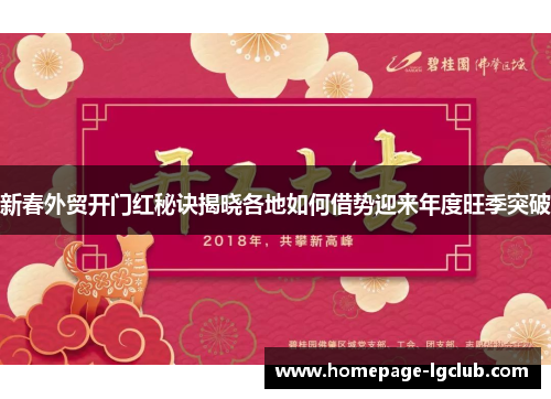 新春外贸开门红秘诀揭晓各地如何借势迎来年度旺季突破