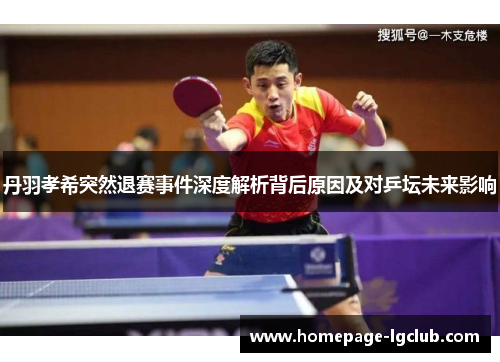 丹羽孝希突然退赛事件深度解析背后原因及对乒坛未来影响