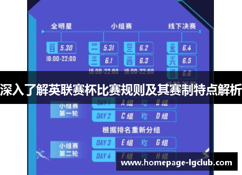 深入了解英联赛杯比赛规则及其赛制特点解析